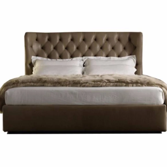 Modern classic Leather bed BE-57#