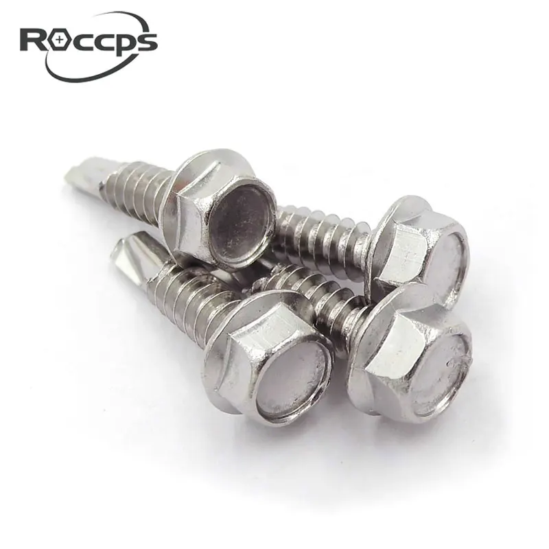 Hex head self-drilling screws SUS410, SUS304, SUS316