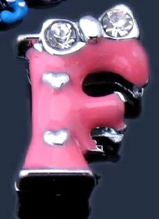 Wholesale High quality metal zinc alloy cute color stranding slide letter