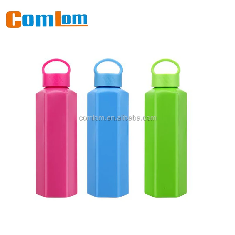 CL1C-G161 Comlom 550ml Aluminum Bottle Polygon-Shaped Narrow Mouth Screw Cap With Loop Aluminum Water Bottle