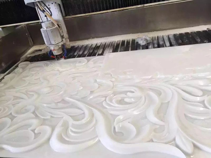 Wall Design Waterjet Marble Stone Carving Patterns for Decoration