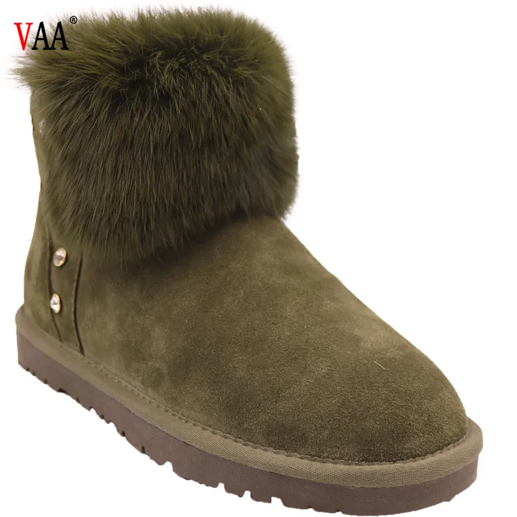 
CF-201 Free Samples Top Sale Winter Factory Ankle Length Genuine Leather Antiskid Flat Boots For Women 