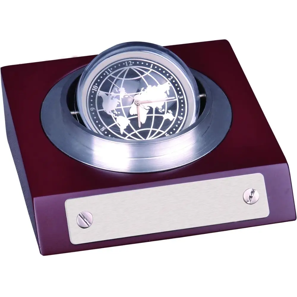 Подарочные офисные деревянные часы с функцией