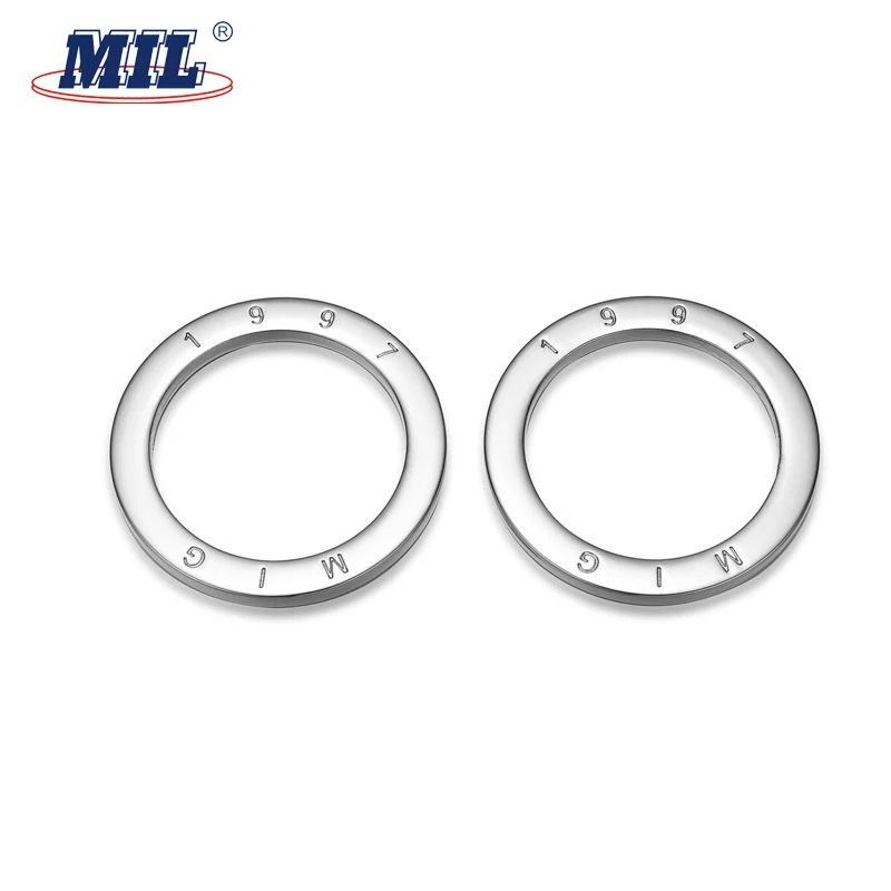 Custom Logo Handbag Hardware Zinc Alloy Flat Metal O Ring Buckle Metal Ring