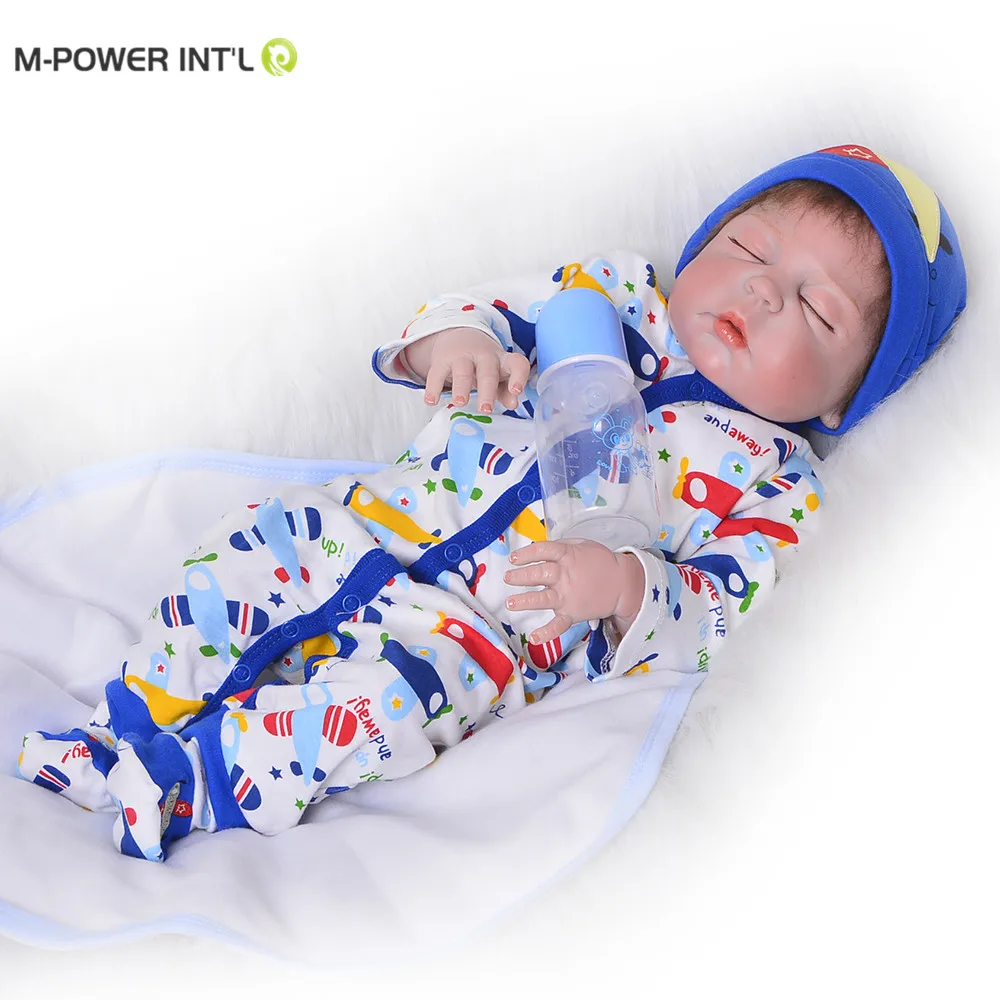 Cute Realistic reborn baby dolls lifelike real baby boy full silicone vinyl body baby dolls