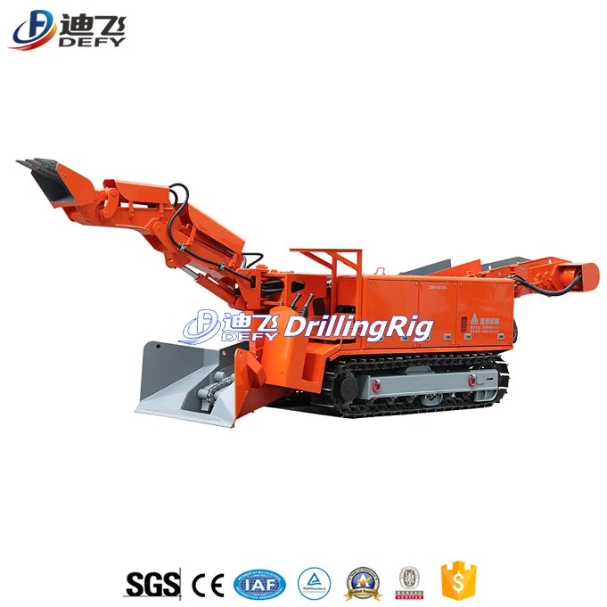 Tunnel Loading with Hydraulic Breaker Mining Underground Mucking Loader