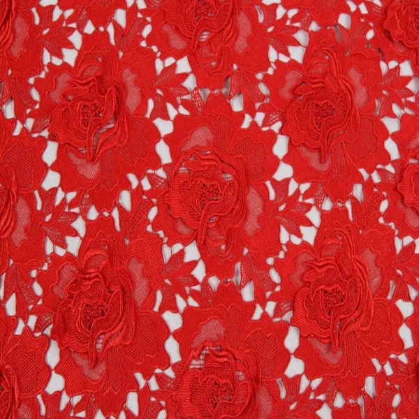 Нежное свадебное платье, свадебная красная Цветочная вышивка, кружевная ткань, гипюр, кружевная ткань, вышивка