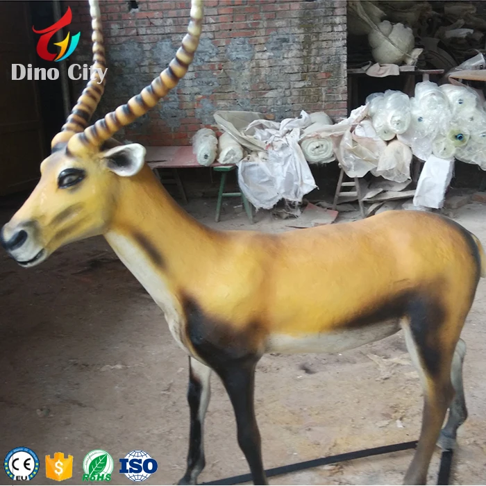 Outdoor Life Size Fiberglass Resin Lion Statue for Exhibition