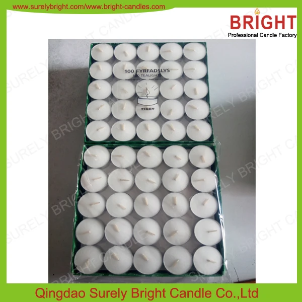 High Quality 100% Pure Paraffin Wax Candles White Unscented Tea Light CANDLES