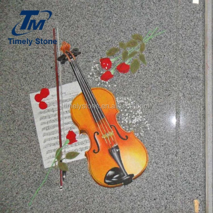 
funeral tombstone grave monuments granite golden guitar headstones/monuments 