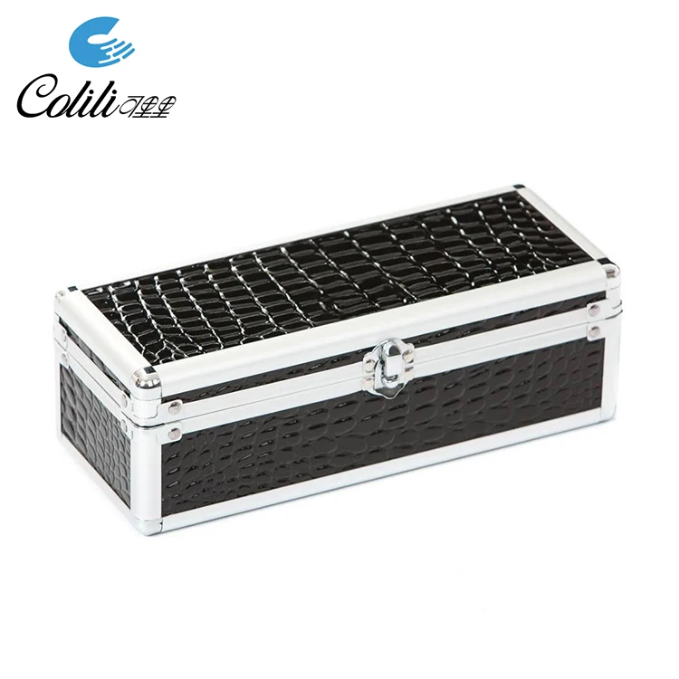 
Custom mini portable aluminum make up nail polish carrying brush case 