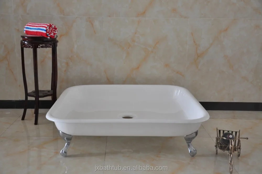 Freestanding Deep Cast Iron Shower Base Made in China Outdoor Shower Tray Clawfoot Shower Pan