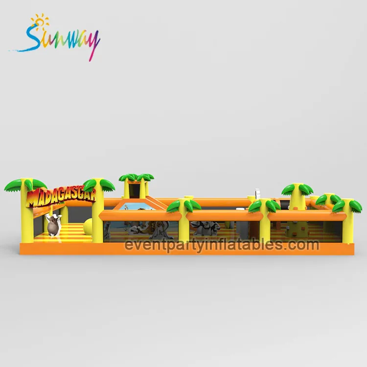 Customized Tree Inflatable Bouncer With Slide Bouncy Jumping Station Play Land