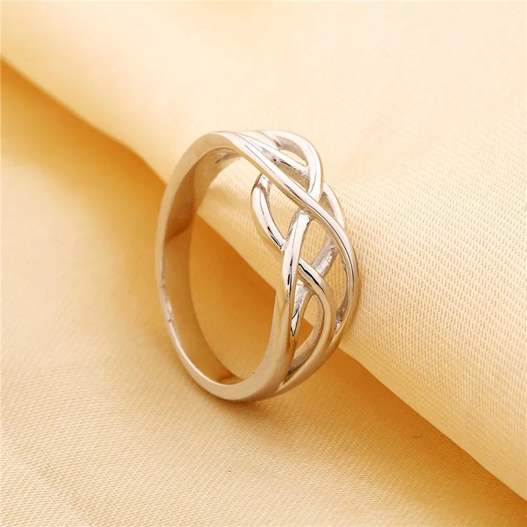 925 sterling silver celtic everlasting love knot filigree wedding finger ring