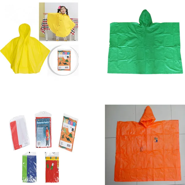 Hot sales cheap plastic PVC kids rain poncho/ children raincoat