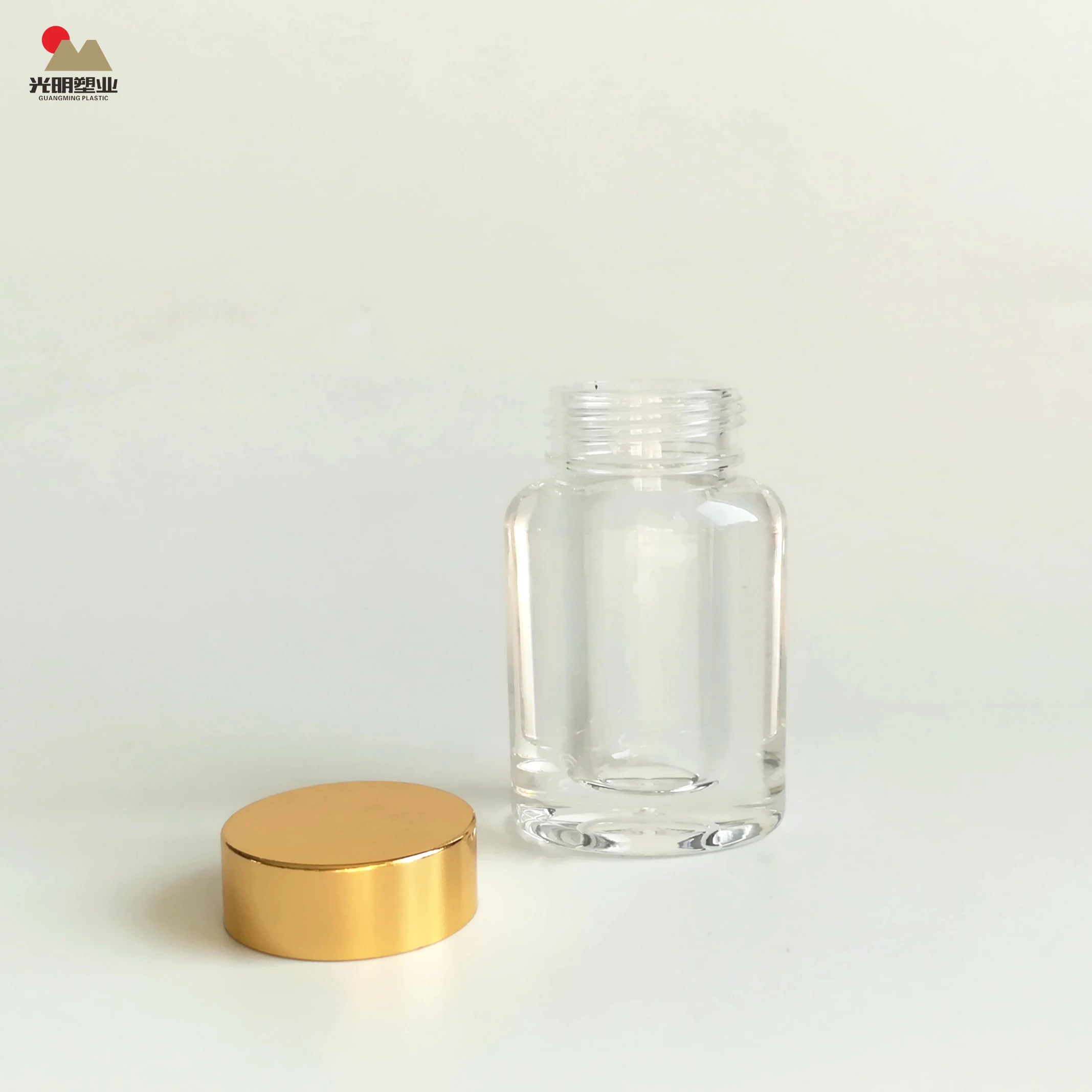 High Quality Clear Acrylic dextrose candy packaging bottle, saffron crocus packaging bottle
