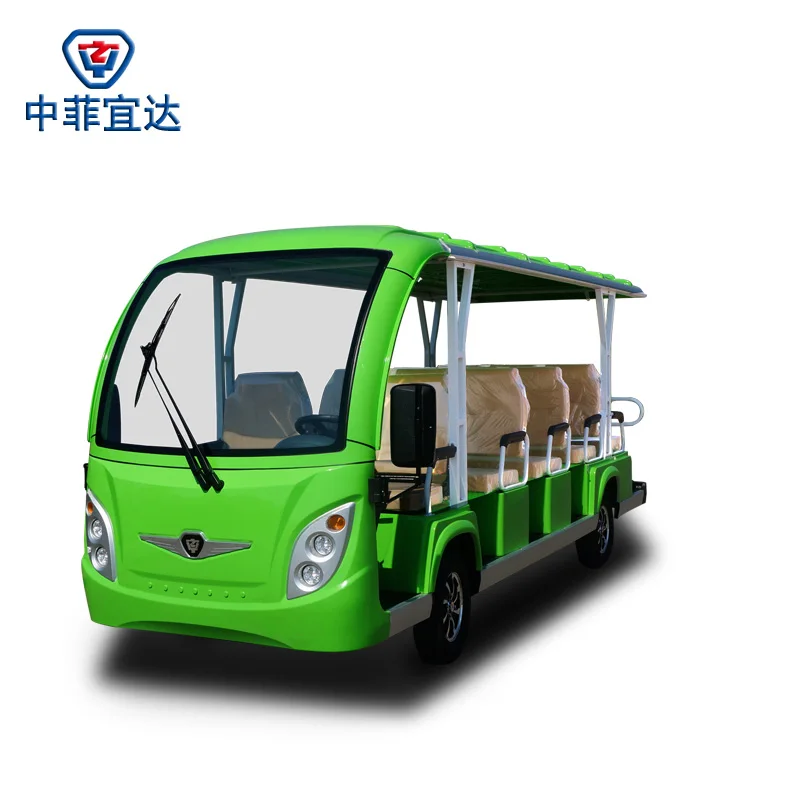 Zhongyi Brand 14 seats electric sightseeing car shuttle bus