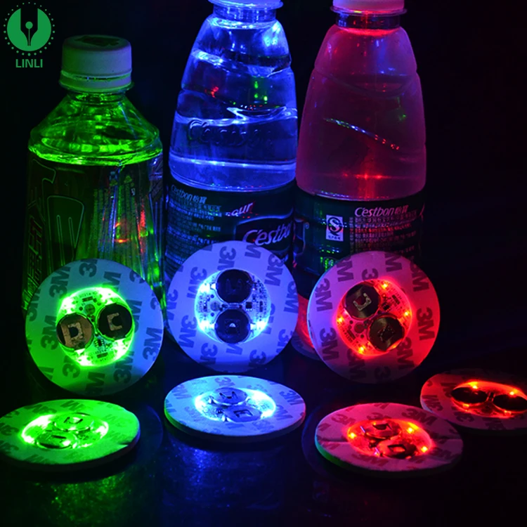 Mini Beer Festival Decoration Multicolor Led illumination Bottle Sticker With Slogan