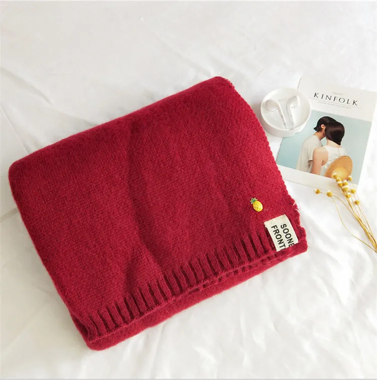 Competitive Price Most Popular Lovely Acrylic Jacquard Knitted Scarf