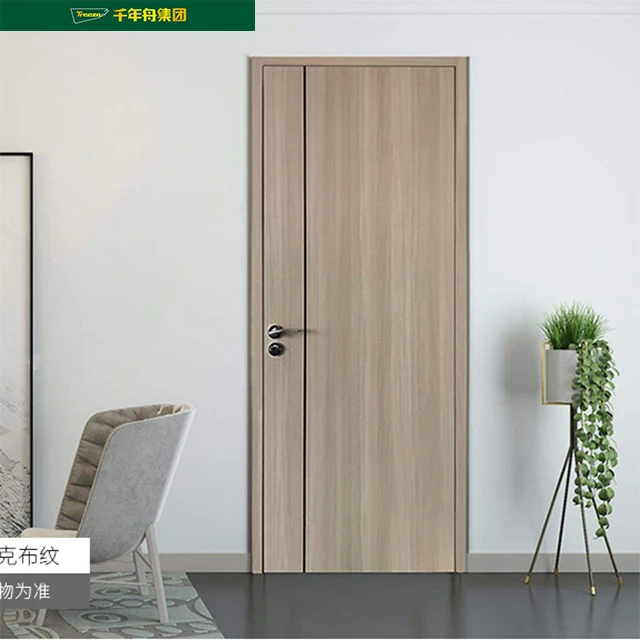 High Quality Modern Bedroom Internal Entry Waterproof Fire Resistant Oak MDF Panel Composite Wood Door for Bathroom Toliet