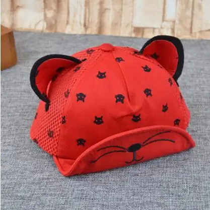 0-5 Years Old Hot selling Printed Cat Ear Cute Stylish Kids Baseball Cap Hats