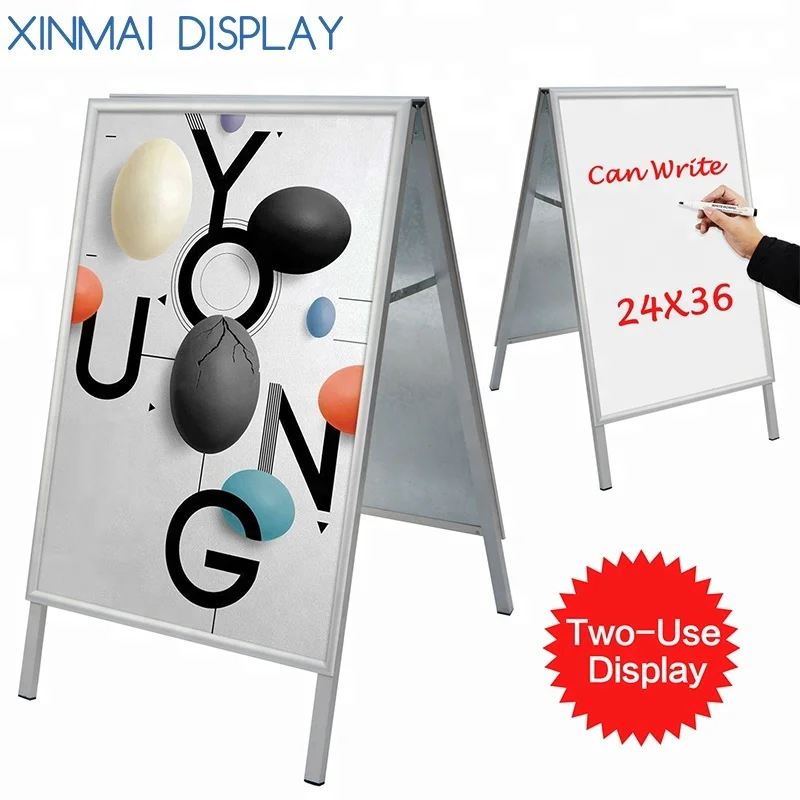 A Frame  with double side White Writing Boards