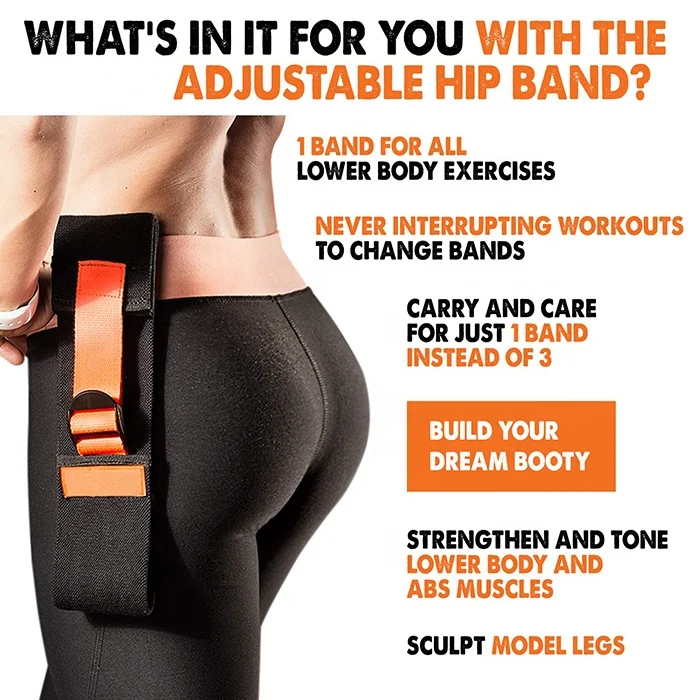 
Adjustable Resistance Hip Circle Band for body shape easy to carry 
