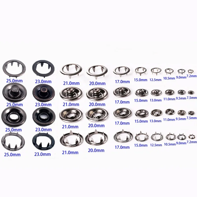 wholesale promotional prong snap fastener buttons with different snap top