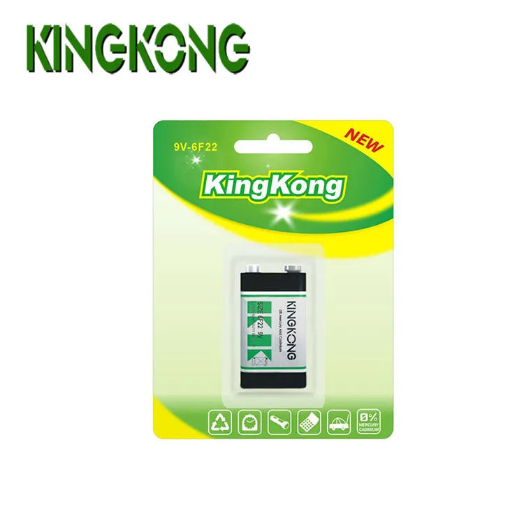 Shrink Wrap Extra Heavy Duty 9 Volt Batteries Zinc Battery 6F22 9v Dry Power Carbon Zn/mno2