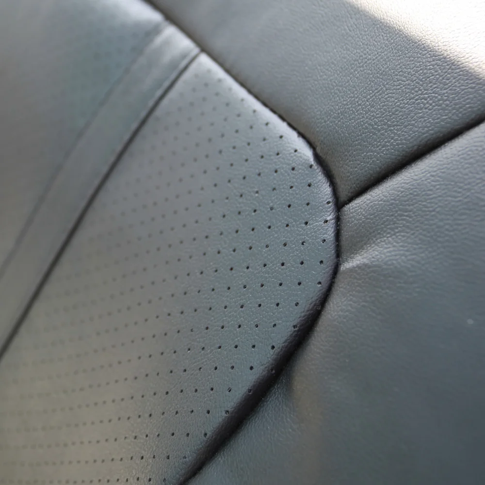 Passion Leather Car Seat Cover 11pcs Full Set Universal fit Black/Grey