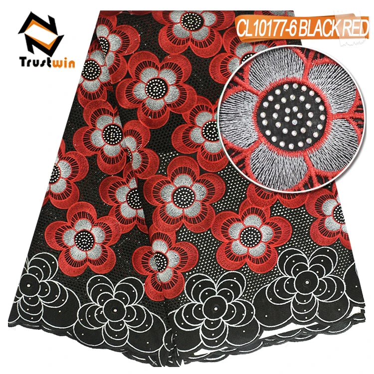 China supplier cotton lace fabrics trim big voile lace fabrics