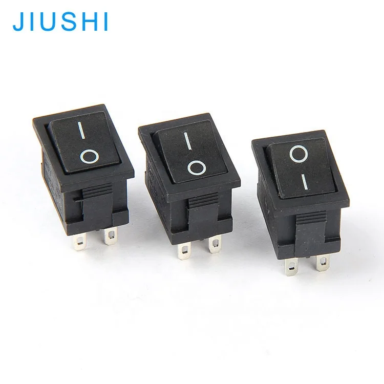 KCD1-202 6 pins2 позиции 250V 6A кулисный переключатель черный