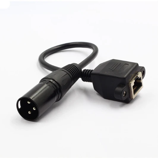 3PIN XLR к Интернету Штекерный кабель RJ45 разъему с панельным