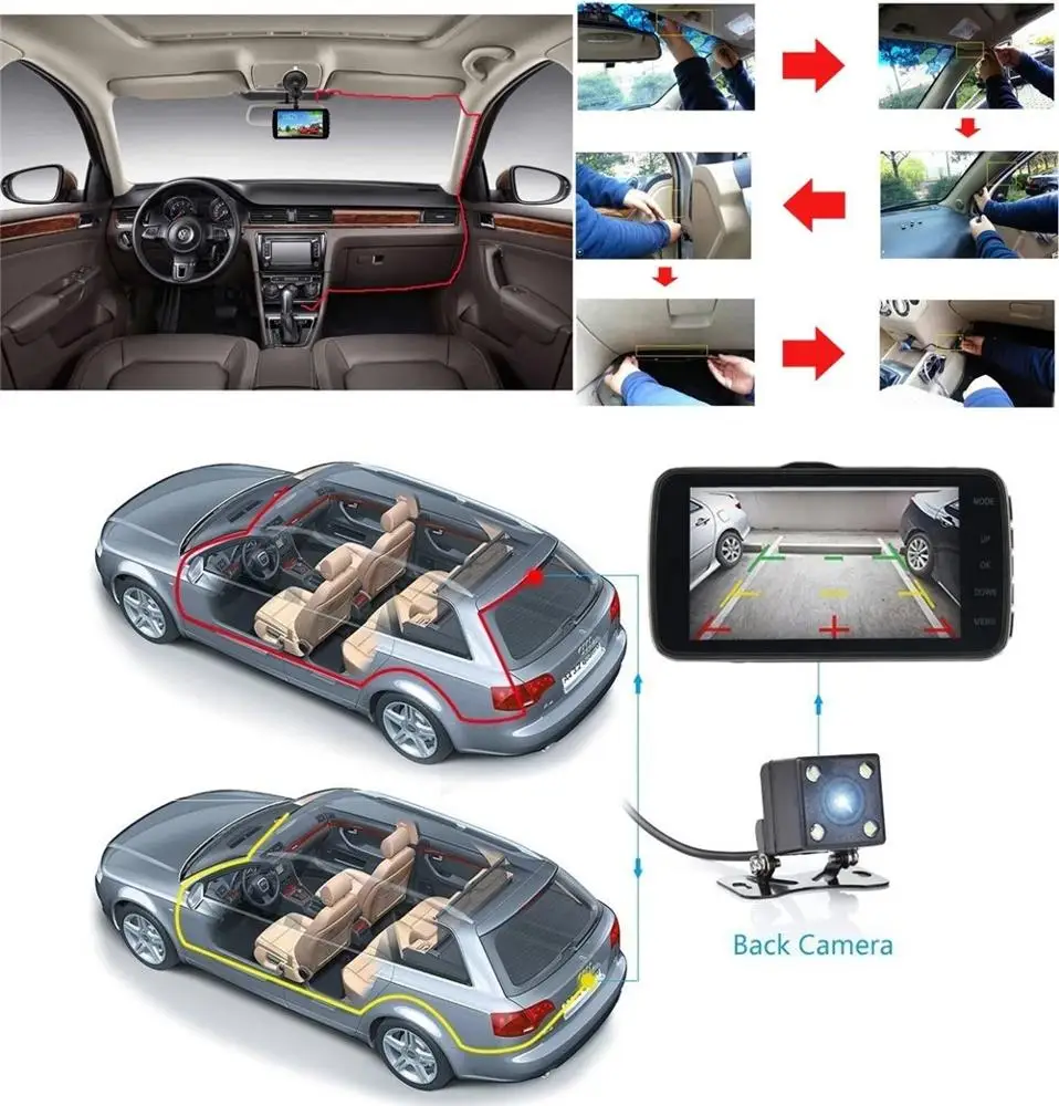 Professional Auto Accessories Full Hd 1080p Digital Car Video Recorder 4.0 inch Screen Mini Dvr Car Camera For Cars/Wide Screen