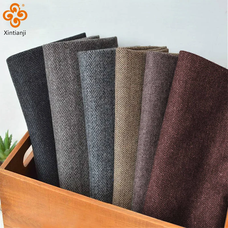 Лучшие продажи тонкие шерстяные 50% шерсть 25% вискоза 25% нейлон ткань в елочку
