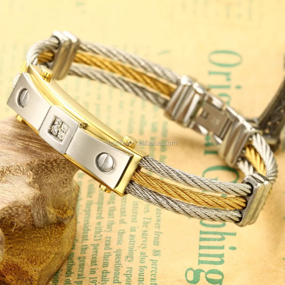 Wholesale Screw Head Bracelet 18k Gold Plated barbed wire Screw Bangle Driver