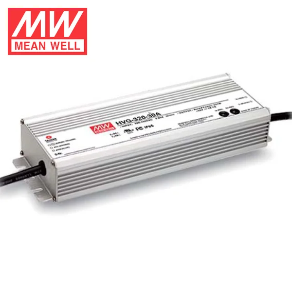 Meanwell 320W 6.7A HVG-320-48A IP65 Constant Voltage Waterproof 48V LED Tube Light Driver Remote Control