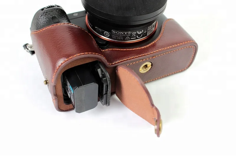 Genuine Leather Camera Base Case Protective Cover for Sonyy A7 Mark II A7II