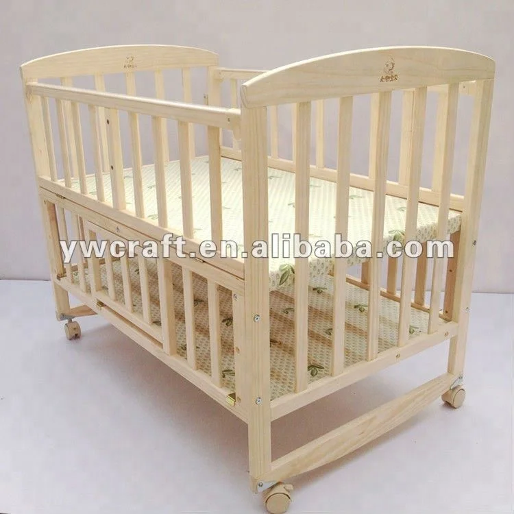 popular design wholesale custom multifunctional Folding adjustable Original floding wooden baby bed