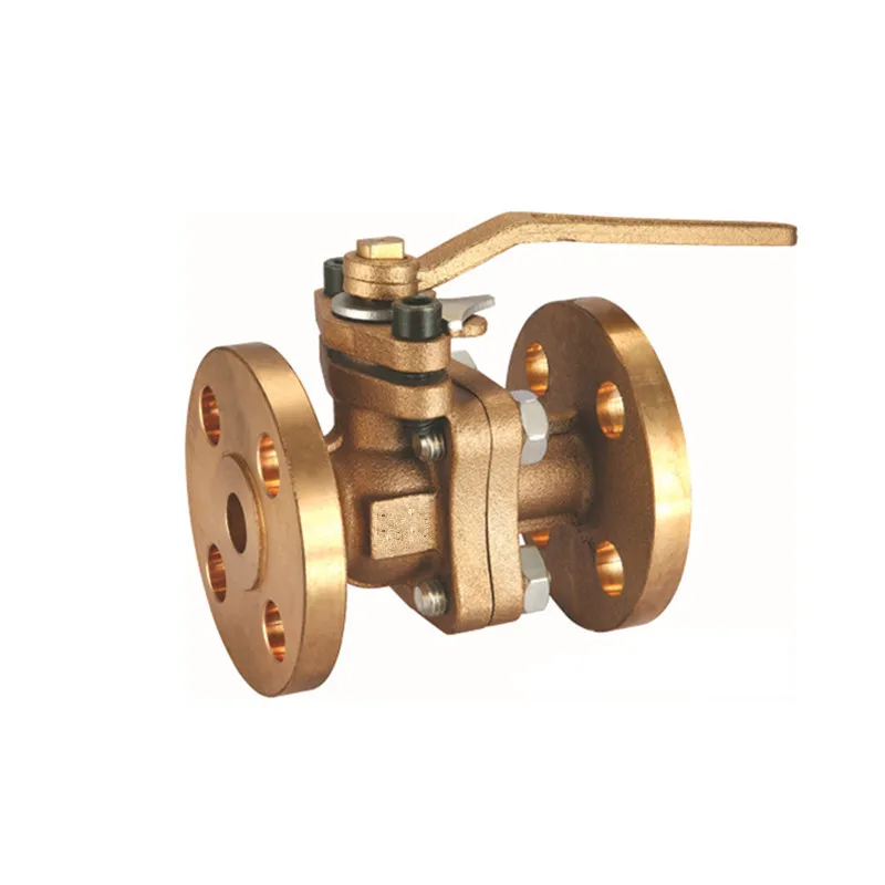 2pcs flange connection bronze float ball valve with handle