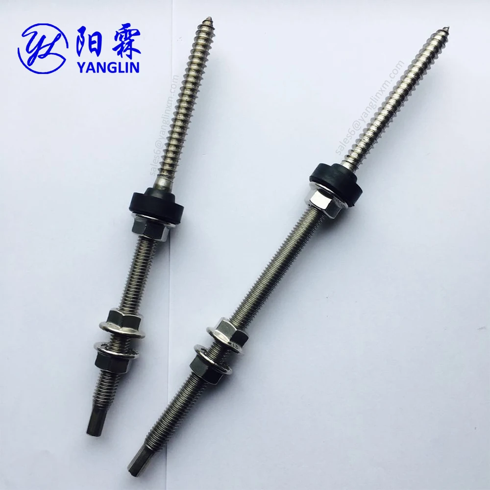 Solar Roof Racking Stainless Steel 250mm 200mm Hanger Bolts