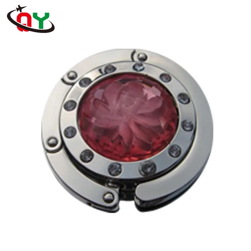 2023 hot sale customize brass metal folding purse bag hanger for ladies