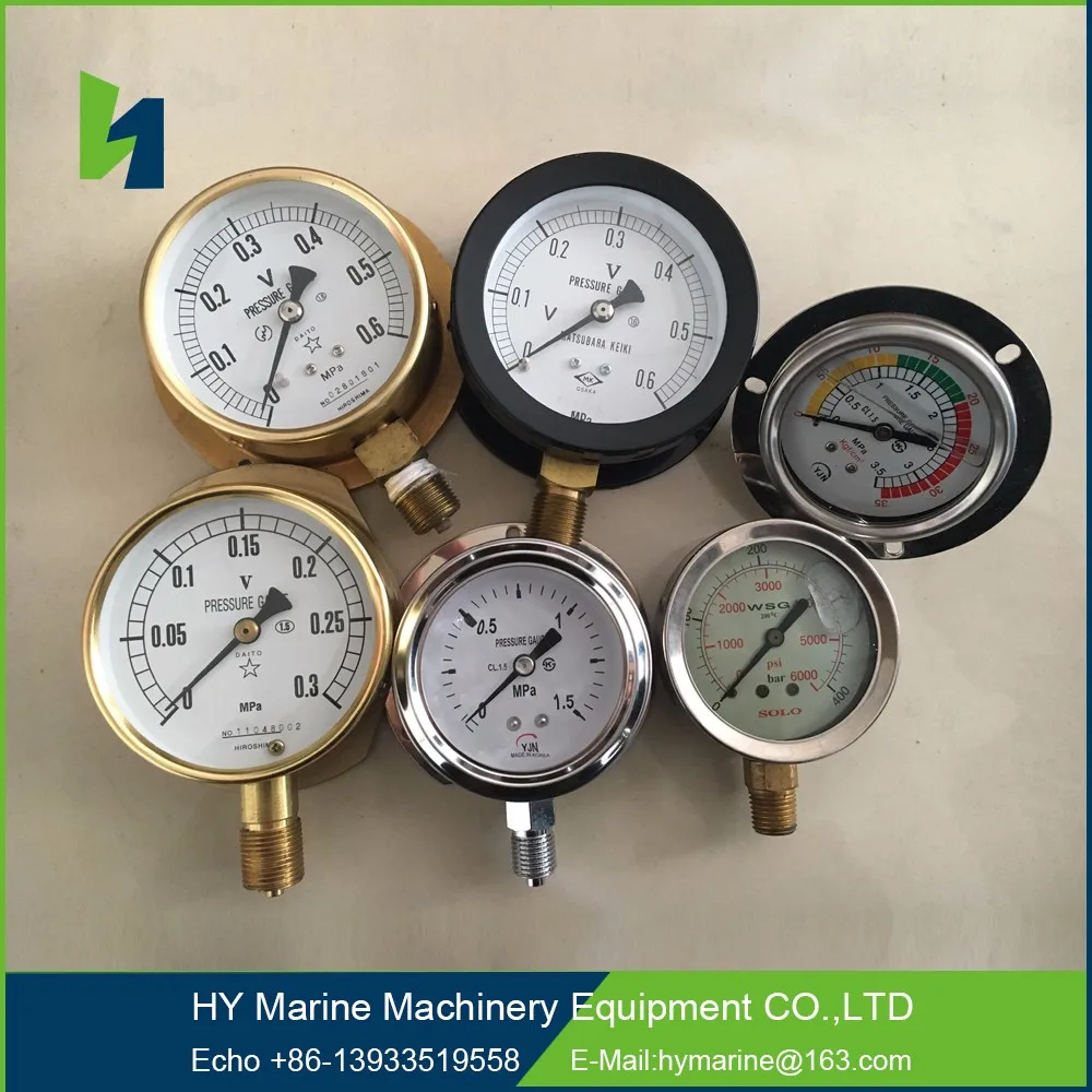 Marine Pressure Gauge for Man B&W L21/31 Ship Engine Parts