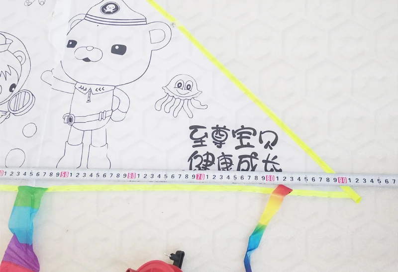 Malaysia market blank black cartoon printing flying kite can paint by children