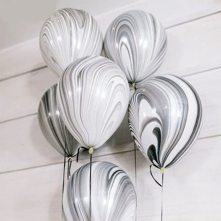 Amazon Hot Sale 10 Inch Colorful Latex 2.3g Baby Shower Birthday Party Wedding Decoration Agate Marble Striped Balloons