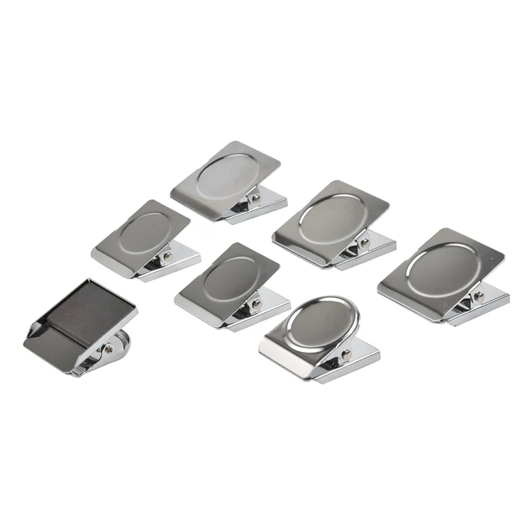 
wholesale Whiteboard Wall hanging metal Stainless Steel paper Memo Note holder Magnet Magnetic Clip 