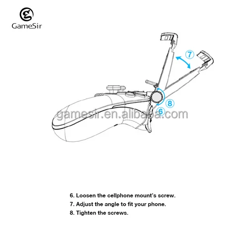 multi-angle adjustable game controller mount,game controller bracket for GameSir G3/G3s/G3w