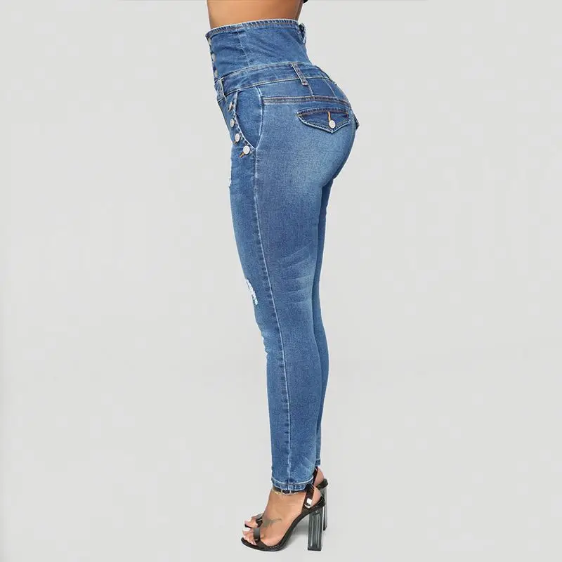 
2020 China Factory More buckle design korean jeans for women Australia 