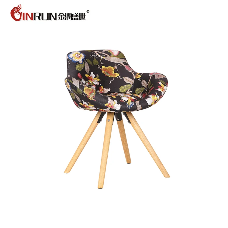 
Popular PP bar chair with wooden legs leisure chair 