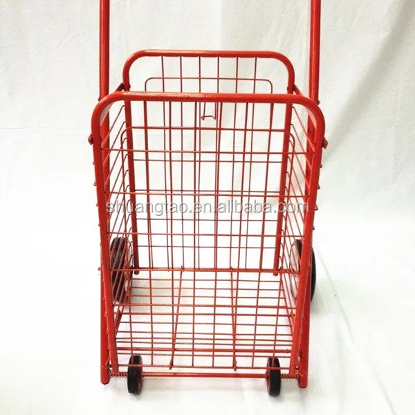 Manufacture Powder Coating Shopping Trolley cart, foldable shopping trolley(Wholesale)